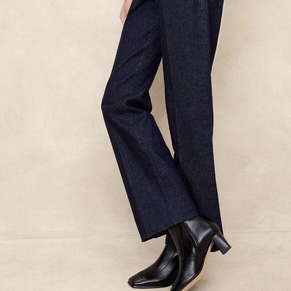 Banana Republic Mid-Rise Trouser Jean size 31 Dark Wash - Picture 6 of 6